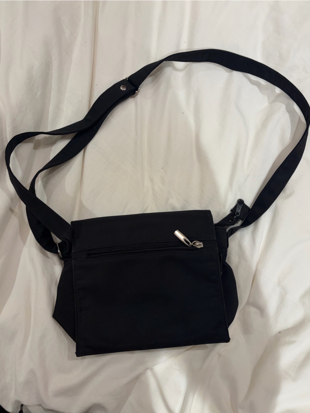 Black Crossbody Shoulder Bag - Men